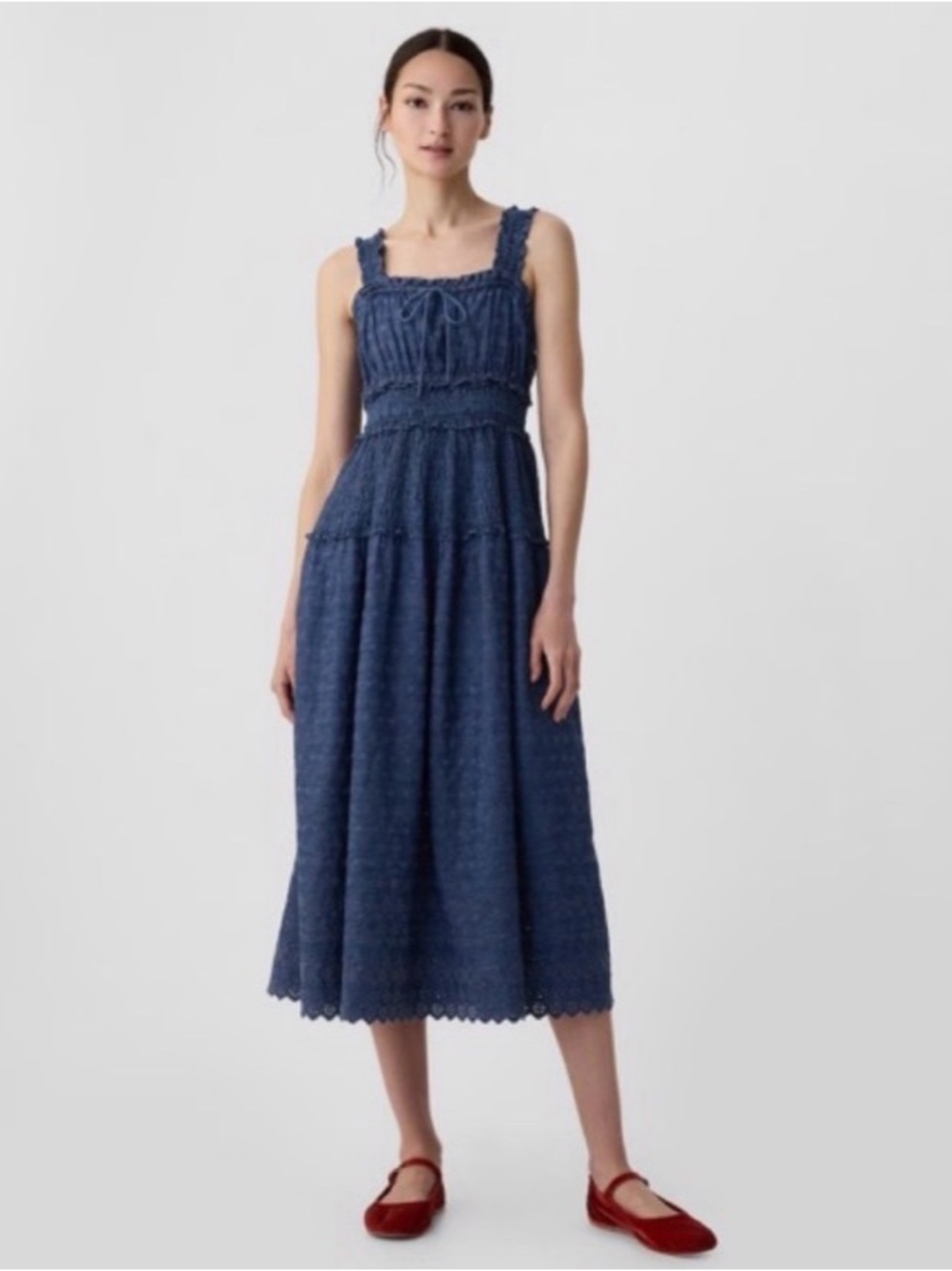 Gap X Doen Eyelet Midi Dress